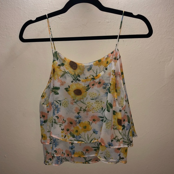 Forever 21 floral/flower tank - Picture 3 of 4